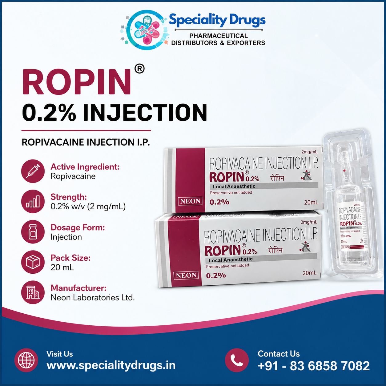 Ropin 0.2% Injection 1 Ropin 0.2% Injection