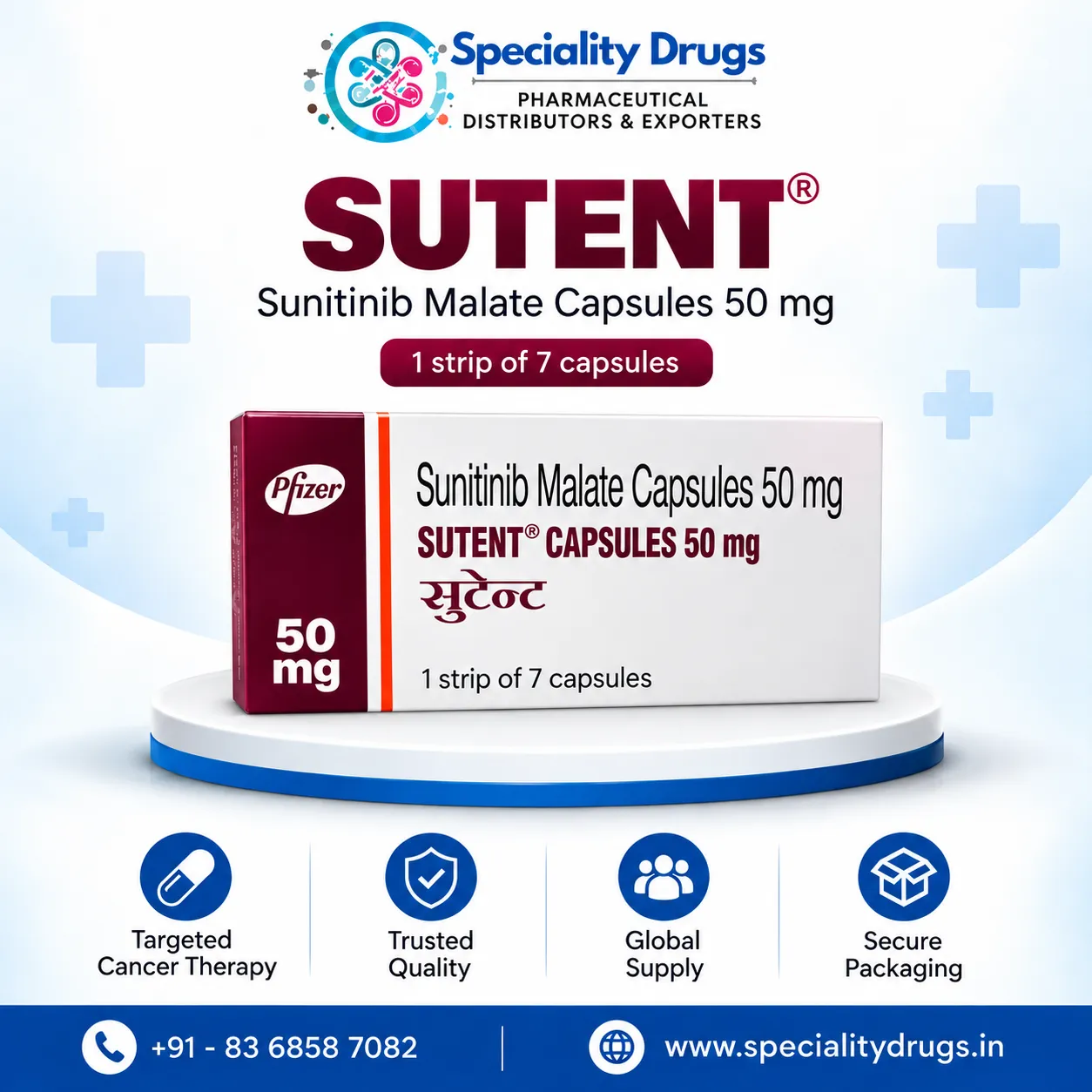 Sutent 50mg Capsule - Uses, Dosage, Side Effects, Benefits & FAQs 1 Sutent 50mg Capsule - Uses, Dosage, Side Effects, Benefits & FAQs